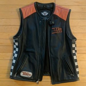 Vintage '97 Harley Davidson Leather Vest Sz M